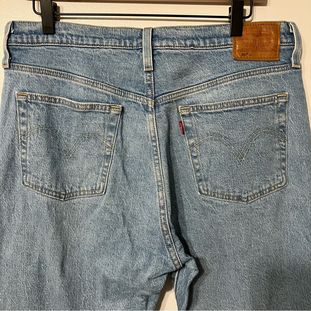 Levi’s Premium 501 S Skinny Jeans - Light Wash - Women’s 32x30 Measured at 33x29 - Picture 5 of 14